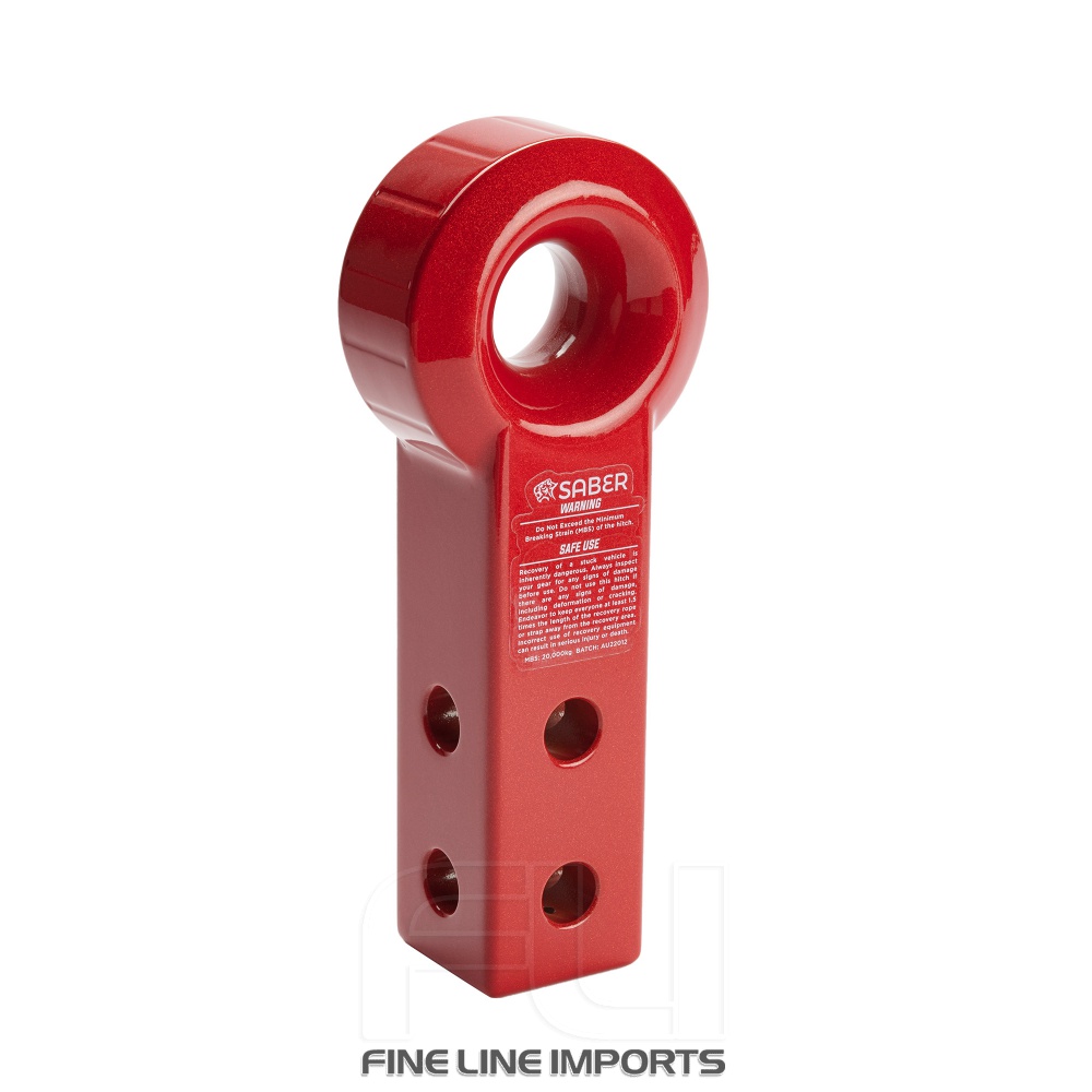 7075 Aluminium Rope Friendly Recovery Hitch Extended - Red Prismatic (SBR-RFRH4R)