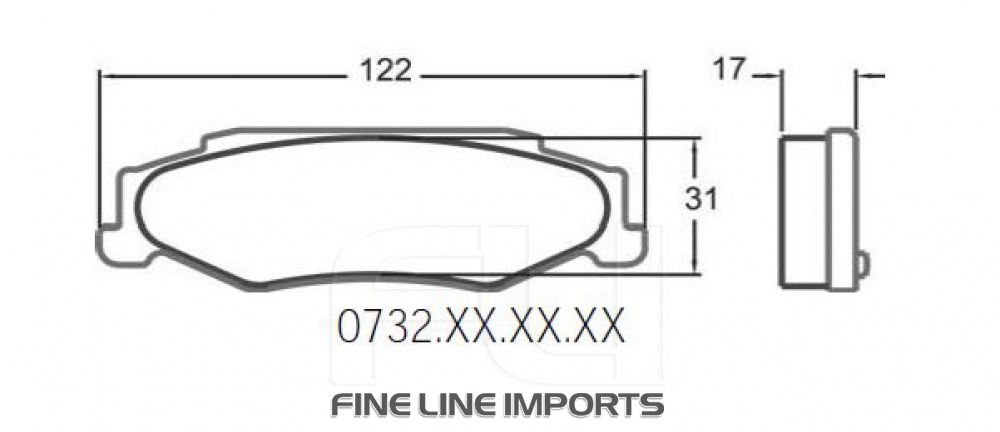732 RACE PAD SET - 11 CMPD 17 MM (PFC-0732.11.17.44)