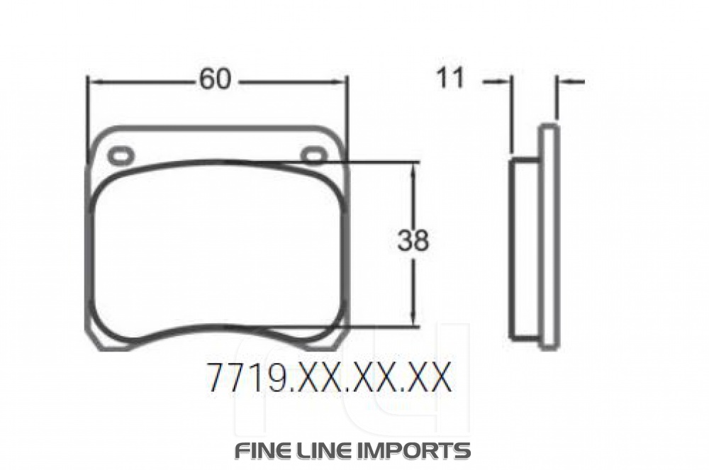 7719 RACE PAD SET - 11 CMPD 11 MM (PFC-7719.11.11.44)
