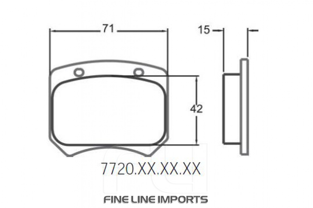 7720 RACE PAD SET - 13 CMPD 15 MM (PFC-7720.13.15.44)
