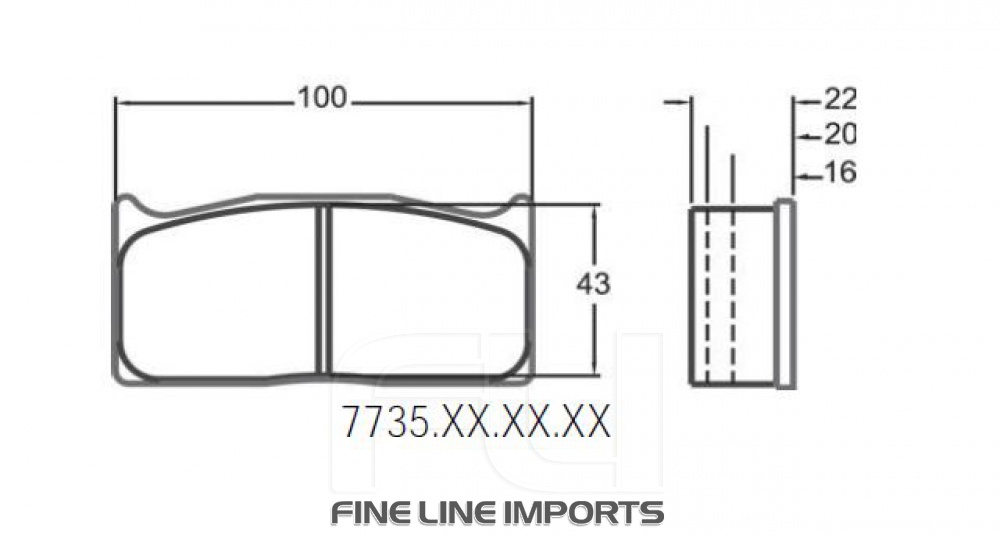 7735 RACE PAD SET - 01 CMPD 20 MM (PFC-7735.01.20.34)