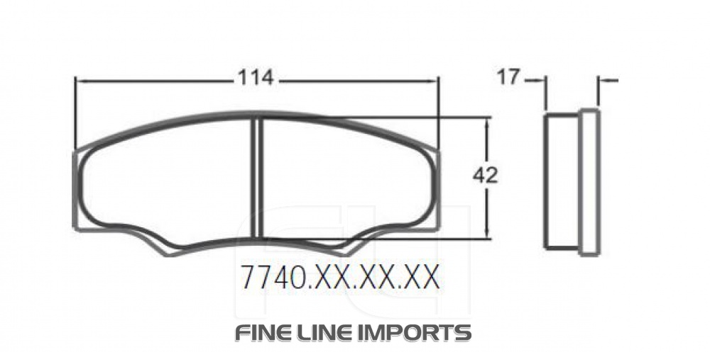 7740 RACE PAD SET - 08 CMPD 16 MM (PFC-7740.08.16.44)