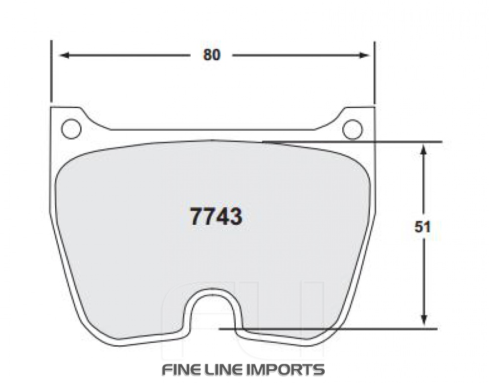 7743 RACE PAD SET - 01 CMPD 20 MM - RR (PFC-7743.01.20.44)