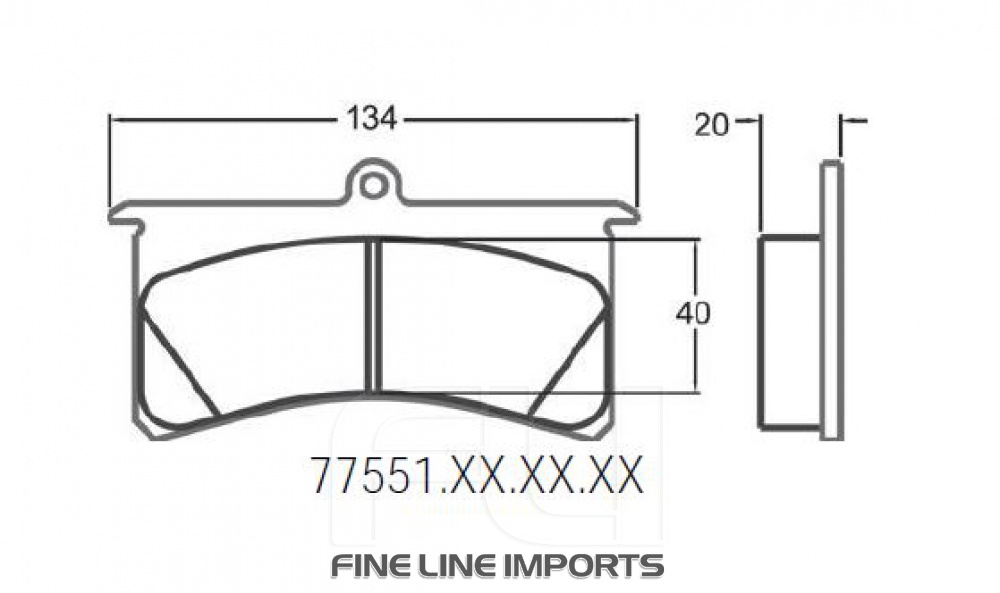 7751 RACE PAD SET - 01 CMPD 20 MM (PFC-7751.01.20.44)