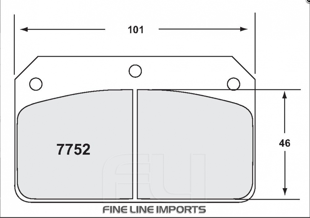 7752 RACE PAD SET - 19 CMPD 12 MM (PFC-7752.19.12.04)