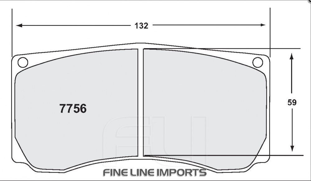 7756 RACE PAD SET - 01 CMPD 20 MM - RR (PFC-7756.01.20.44)