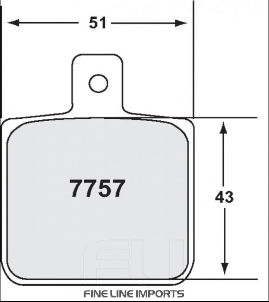 7757 RACE PAD SET - 14 CMPD 12 MM (PFC-7757.14.12.44)