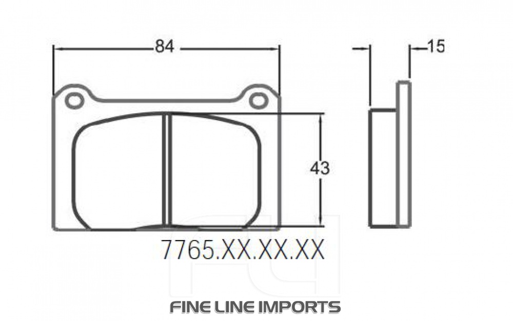 7765 RACE PAD SET - 11 CMPD 15 MM (PFC-7765.11.15.44)