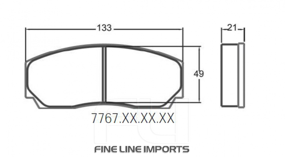 7767 Z-RATED BRAKE PAD SET (PFC-7767.10)