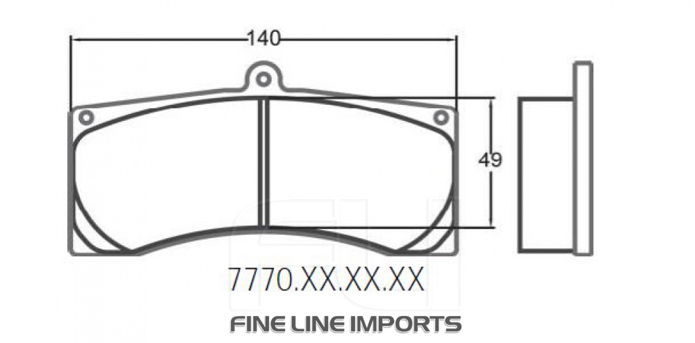 7770 RACE PAD SET - 39 CMPD 16 MM (PFC-7770.39.16.44)