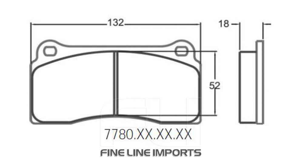 7780 RACE PAD SET - 05 CMPD 18 MM (PFC-7780.05.18.44)