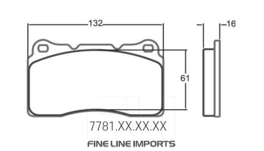 7781 RACE PAD SET - 331 CMPD 15 MM (PFC-7781.331.15.44)