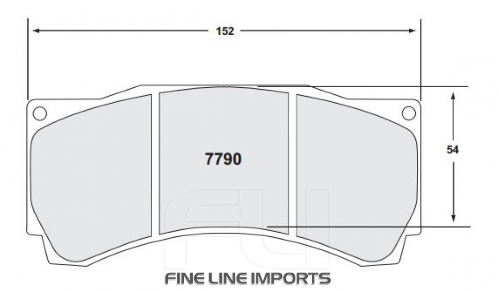 7790 RACE PAD SET - 331 CMPD 25 MM (PFC-7790.331.25.44)