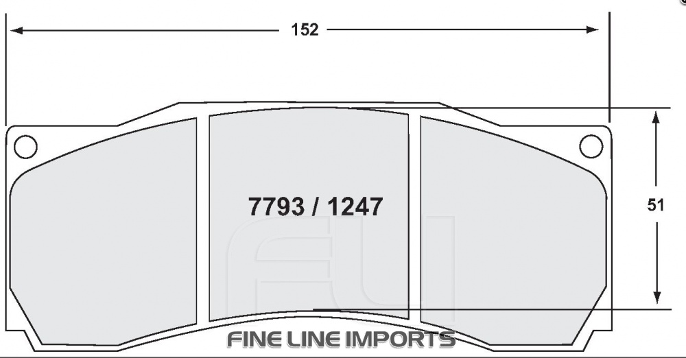 7793 RACE PAD SET - 93 CMPD 18 MM (PFC-7793.93.18.44)