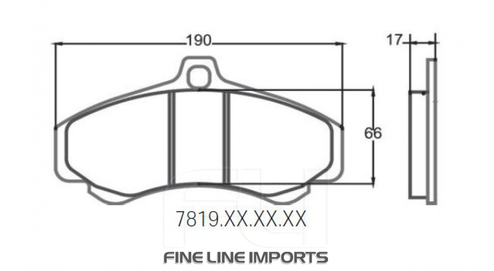 7819 RACE PAD SET - 08 CMPD 19 MM (PFC-7819.08.19.44)