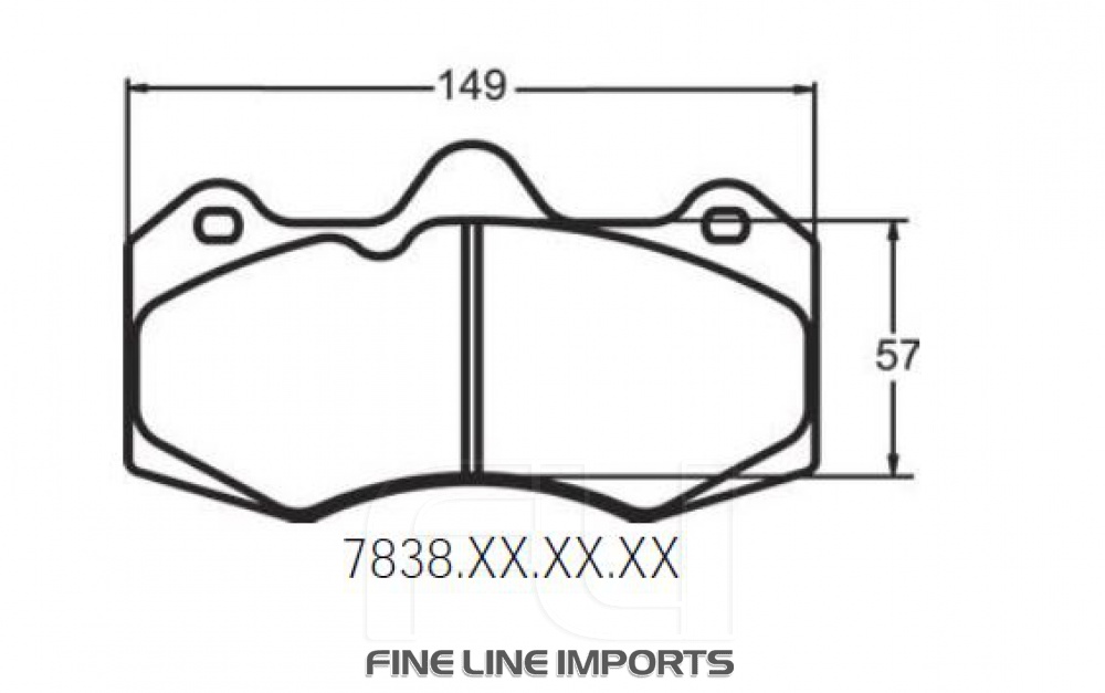 7838 RACE PAD SET - 08 CMPD 25 MM (PFC-7838.08.25.44)