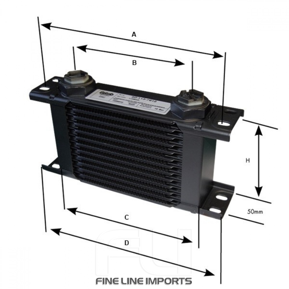 7 ROW OIL COOLER M22