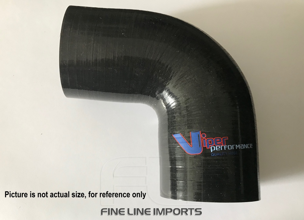 90 Graden Bocht Polyester 16mm Zwart