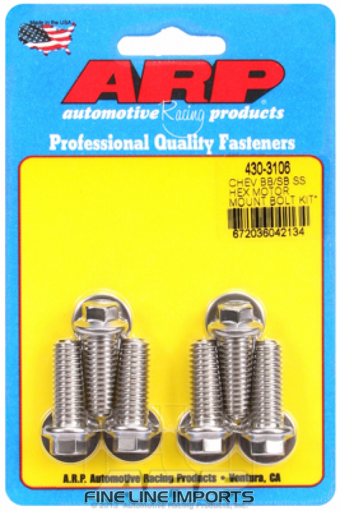 ARP-430-3106 Motor mount bolt kit with Energy suspension mounts