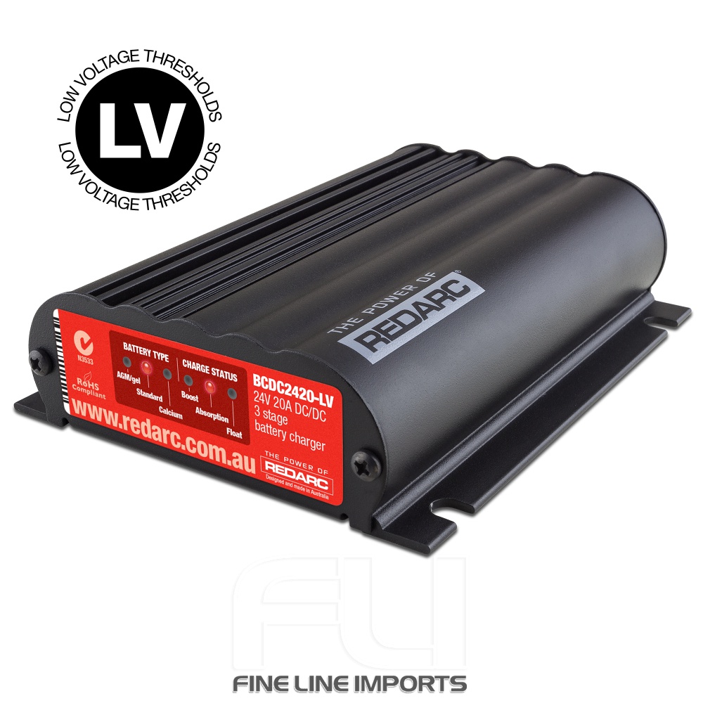 BCDC2420-LV 24V 20A DC-DC 3 Stage Battery Charger - Low Voltage Alternator (with MPPT Solar)
