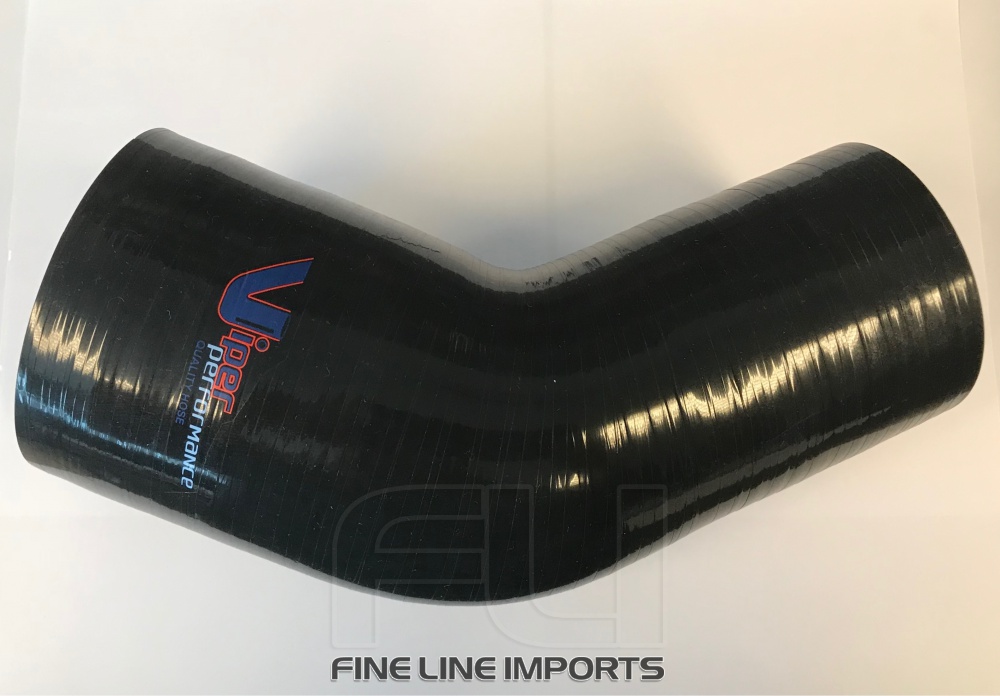 Bocht 45 Graden Reducer Polyester 38-32mm Zwart