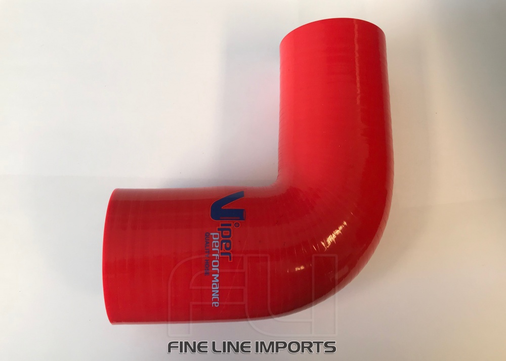 Bocht 90 Graden Reducer Polyester 38-32mm Rood