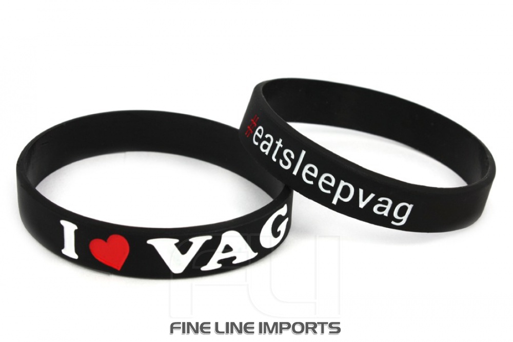 CK-BR955-13 Silicone wristband | I Love VAG | black