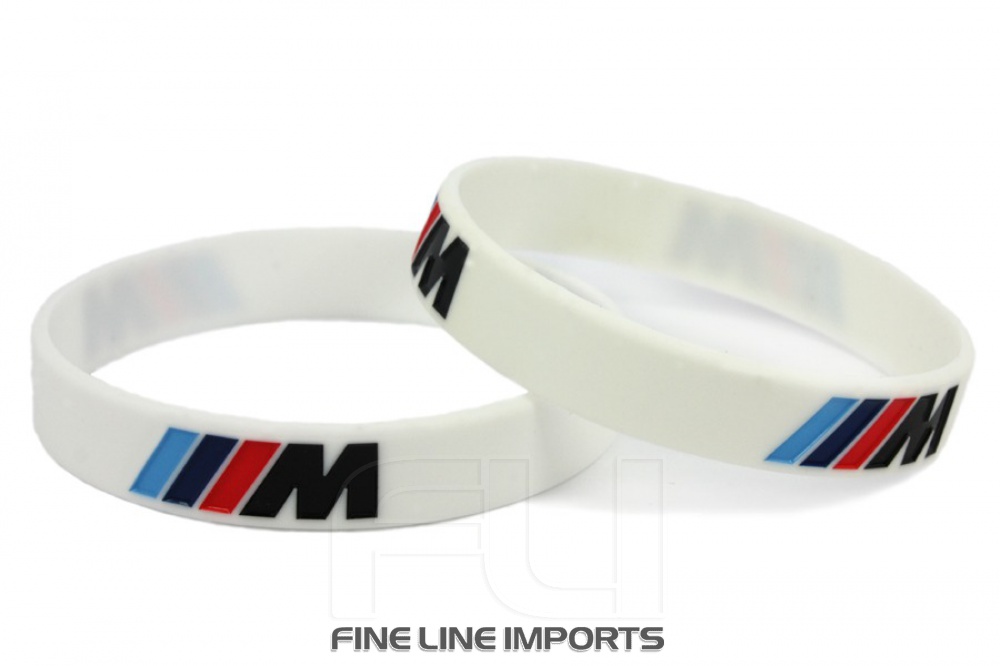 CK-BR955-30 Silicone wristband | BMW M-Power | white