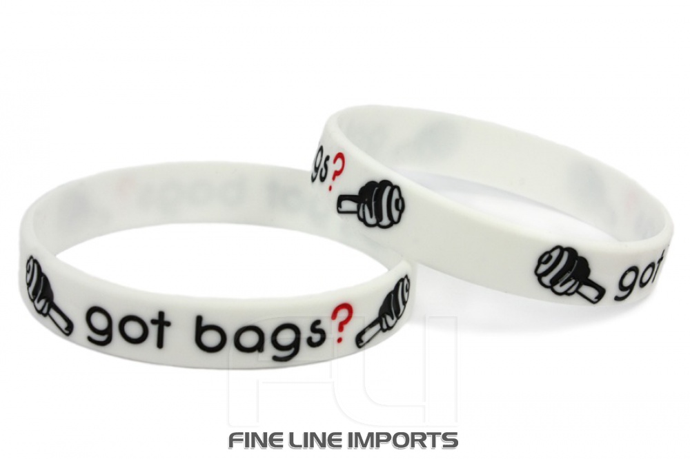 CK-BR955-5 Silicone wristband | GOT BAGS? | white