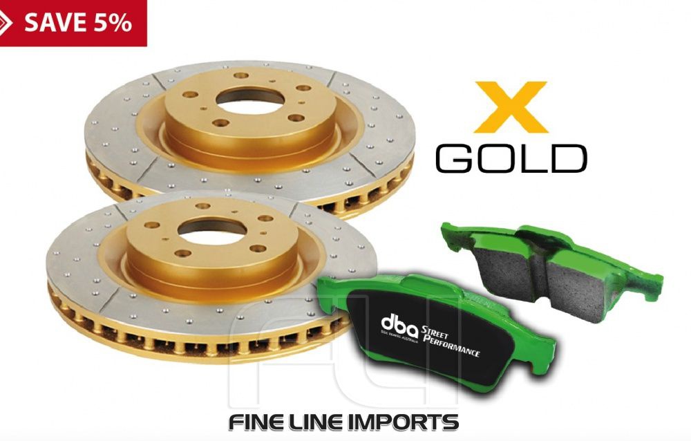 Brake Kit - Street Series X-GOLD and Street Performance Brake Pads (2x DBA2723EX + DB1857SP)