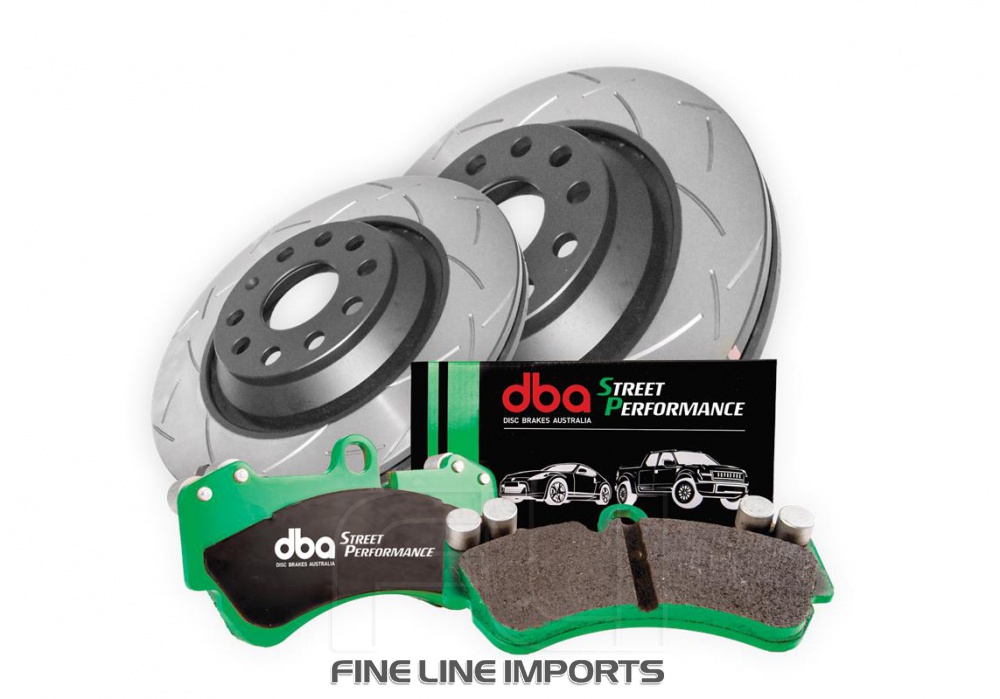Brake Kit - 4000 Series T3 Slotted and Street Performance Brake Pads (2x DBA42809S + DB2384SP)