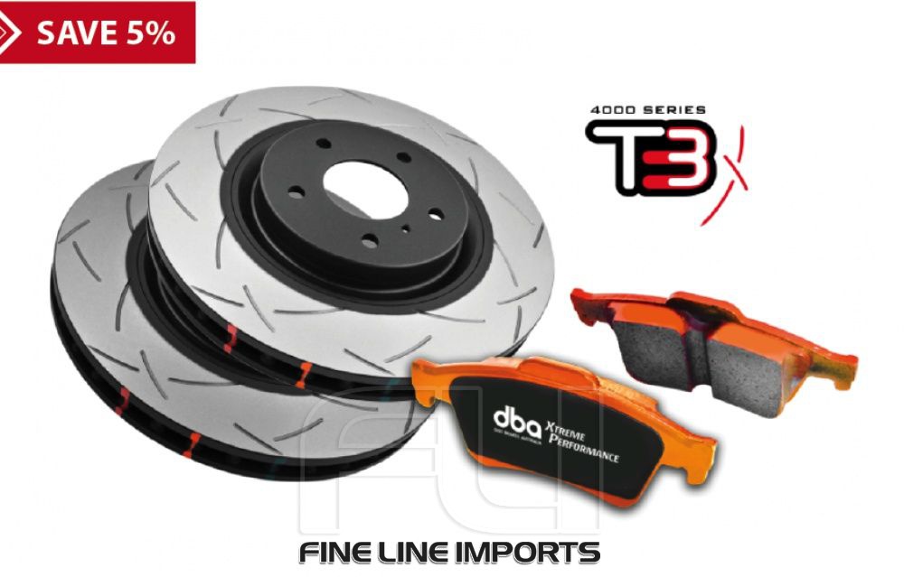Brake Kit - 4000 Series T3 Slotted and Xtreme Performance Brake Pads (2x DBA4649S + DB1379XP)