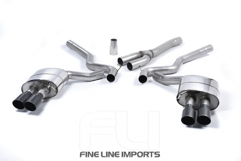 Cat-back Non-Resonated with GT-90 Cerakote Black Trims