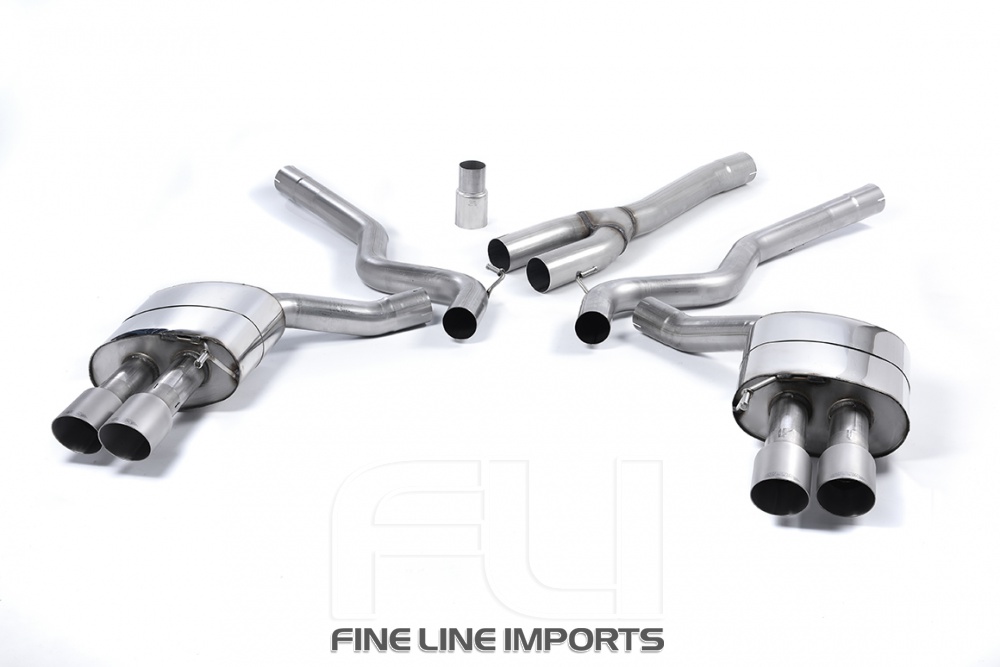 Cat-back Non-Resonated with GT-90 Titanium Trims