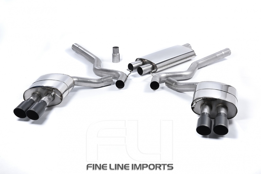 Cat-back Resonated with GT-90 Cerakote Black Trims