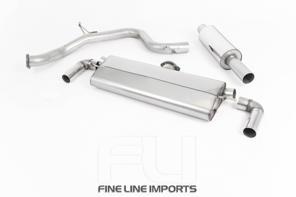 Catback - Resonated (ECE) with Dual Oval Polished