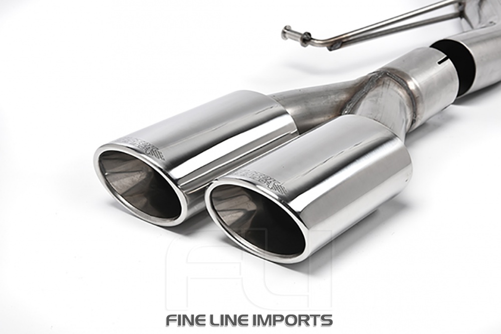 Catback - ROAD+ Resonated with Twin Polished Oval Outlet