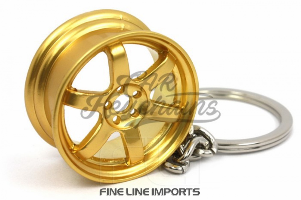 CK-BR055G TE37 wheel keychain (gold)