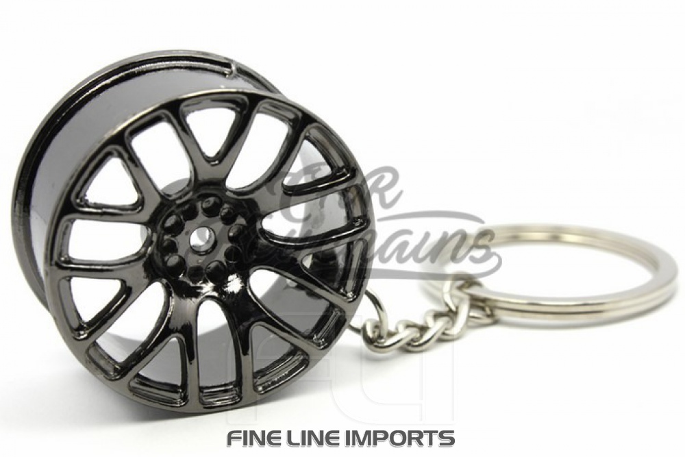 CK-BR057BC 0.01 wheel keychain (black chrome)