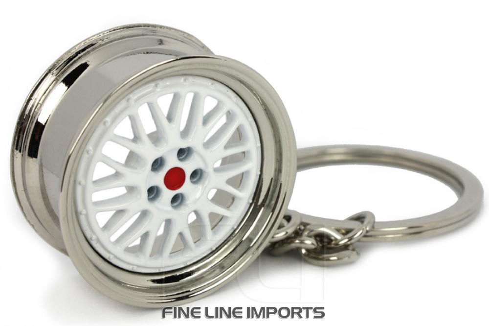 CK-BR059W LM wheel keychain (white)