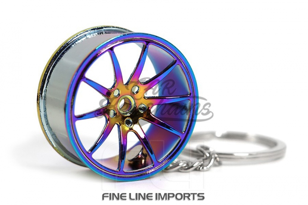 CK-BR060NC 10-arms wheel keychain (neochrome)