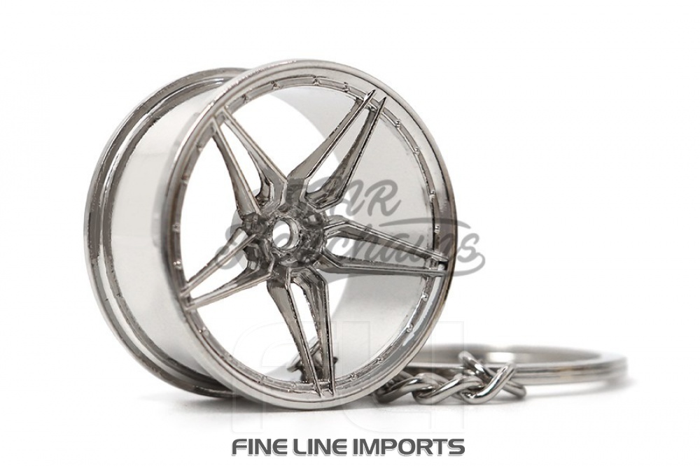 CK-BR062C 2PC wheel keychain (chrome)