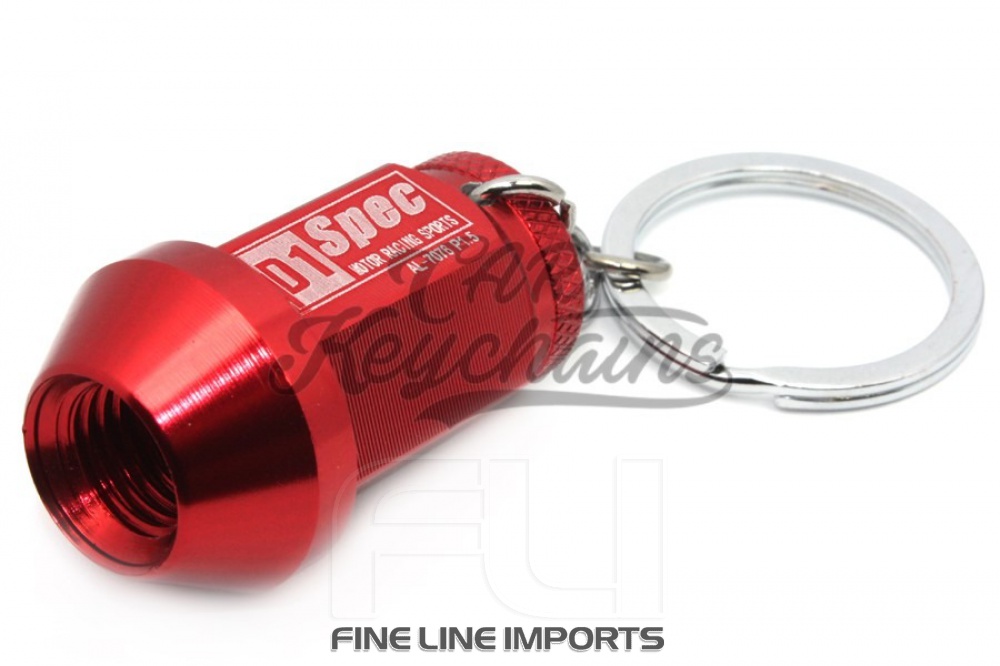CK-BR201R D1 wheel nut keychain (red)