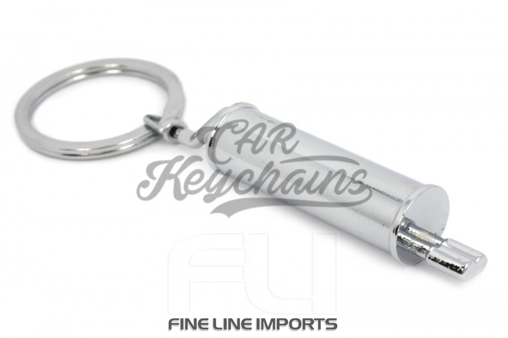 CK-BR203 Simple muffler keychain (chrome)