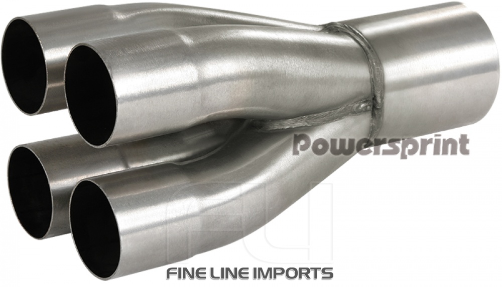 Collector 4 naar 1 -  4x45mm naar 1x 76mm