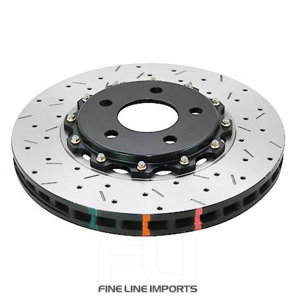 5000 series - Crossed Drilled and Slotted 2-Piece Black Hat