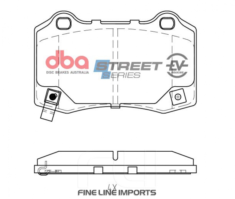 DBA SSEV STREET SERIES BRAKE PADS [Tesla Roadster 2012 On / Model S 2014 On / Model X 2016 On R