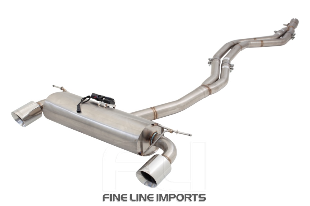 Dual 2.5 inch-3 inch Cat-Back System Varex Muffler, 304 Stainless Steel