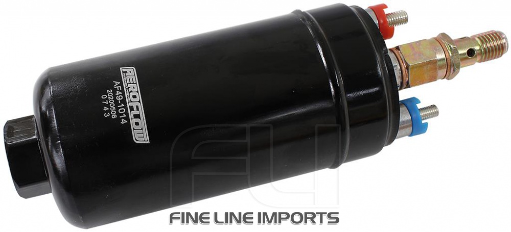 EFI Electric In-tank/External Fuel Pump 675 HP M18 x 1.5mm Inlet, M12 x 1.5mm Outlet, similar to Bosch 044