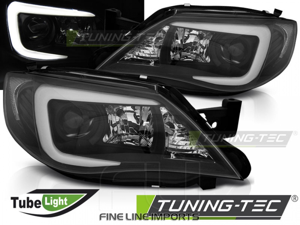 Image of HEADLIGHTS SUBARU IMPREZA III GH 07-12 (Hatch/Sedan) TUBE BLACK (RSS-LPSU10)